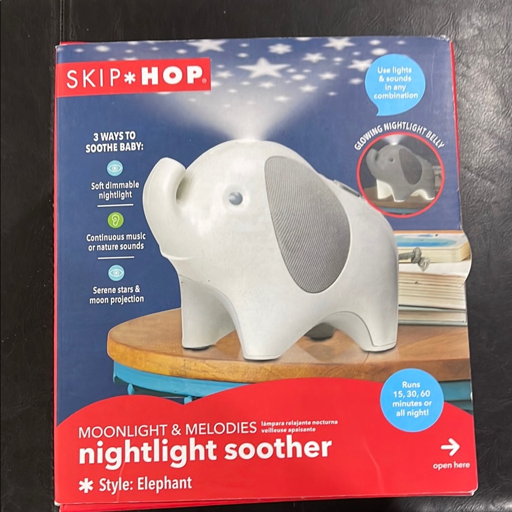 Skip Hop Gray Elephant Nightlight Soother